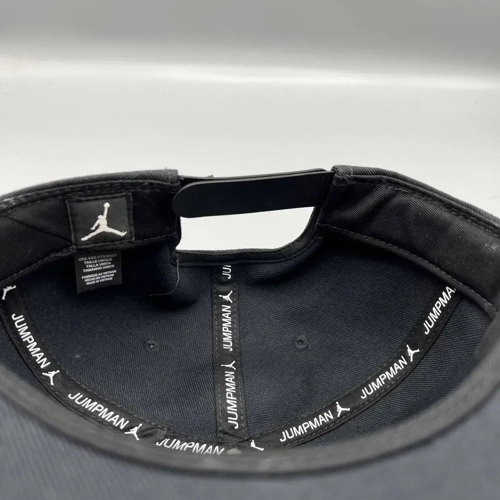 Air Jordan Hat Men Black Embroidered‎ Jumpman Script Snap Back Cap